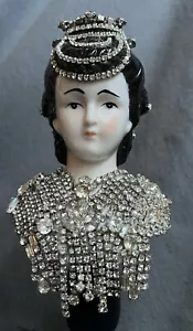 #283 Found Object Assemblage Art Vintage Bone China Doll Head - Picture 1 of 13