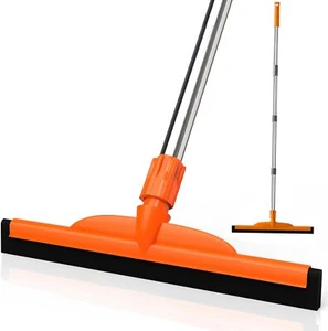 Floor Squeegee for Concrete Floor, 62" Handle Heavy-Duty Squeegee Broom, Househo - Picture 1 of 3