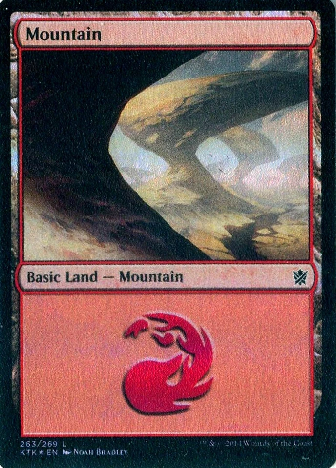 MTG - Khans of Tarkir - Mountain #263 - Foil - Various conditions - Image 1 of 1