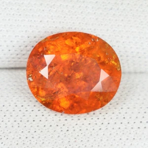 3.17 ct MASSIVE GRADE - ORANGE 100% NATURAL CLINOHUMITE - Oval See Vdo # 4273 BL - Picture 1 of 2