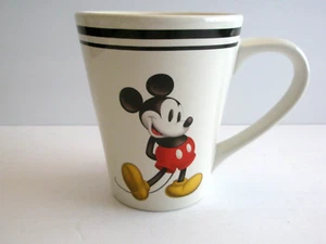 Disney Mickey Mouse Tasse groß 8 Unzen Weiß Schwarz Band EUC CE - Bild 1 von 6