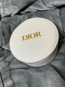 Christian Dior Bolsa de Tocador Logo Accesorios Novedad Blanco Forma de Círculo con Caja - Imagen 1 de 12