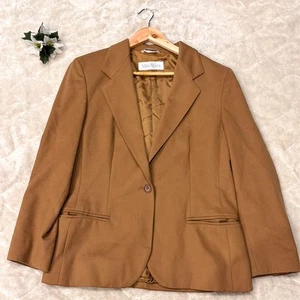 Maxmara Camel Wool Jacket 42 White Tag Used - Picture 1 of 14