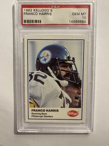 1982 Kellogg’s Franco Harris Psa 10 Gem Mint - Picture 1 of 2