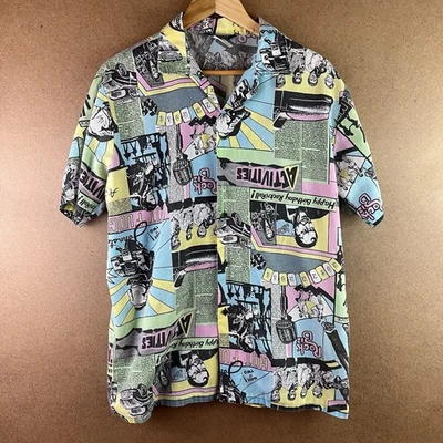 Camisa De Colección Años 70 80 Desteñida Dee Cee Rock 'n Roll Diner Elvis Hot Fudge Botón L EE. UU. Foto 1 de 4