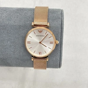 Emporio Armani Womens Two Hand Stainless Steel Watch Rose Gold AR1956 32mm - Picture 1 of 12