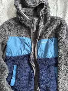 Boys, Eddie Bauer, Blue And Gray Fleece Jacket Size 7/8 - Picture 1 of 3