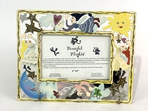 Karen Rossi SILVESTRI Photo Frame FUNKY 4"x6" Photo Whimsical Artsy Fairies - Picture 1 of 12