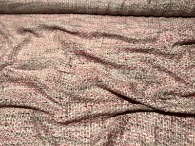 Rayon/Silk Blend Pink/White/Black Tweed 51" Wide, 2.55 Yard Piece (WT-282C) - Image 1 of 3