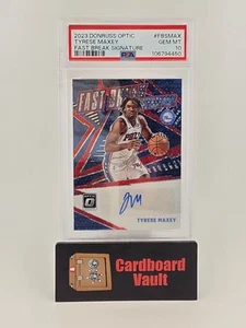 2023 Donruss Optic Tyrese Maxey Fast Break Signatures #FBS-MAX PSA 10 106794450 - Bild 1 von 2
