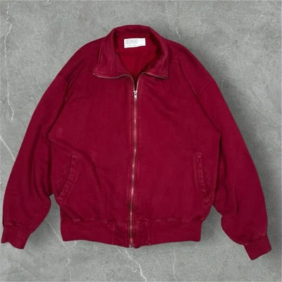 Винтажный L.L. Bean Russell Athletic США сделано полный молнии толстовка куртка красный XL 90-х - Изображение 1 из 4