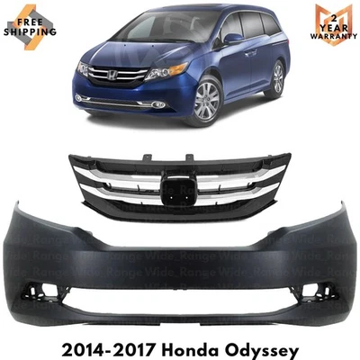 Front Bumper Cover Fascia & Grille Assembly For 2014-2017 Honda Odyssey Foto 1 de 4
