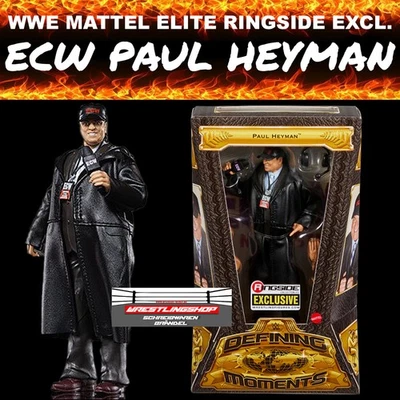 WWE MATTEL ELITE RINGSIDE EXCLUSIVE PAUL HEYMAN DEFINING MOMENTS 3 WRESTLING ECW