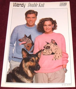WENDY DOG SWEATER DK KNITTING PATTERN ALSATIAN BOXER DOGS  30"-44" - Picture 1 of 1