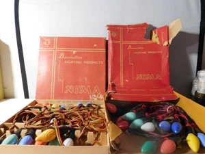 VTG NOMA CHRISTMAS STRING LIGHTS SET OF 2 x 15 20's/30's Working Spiral Mazda - Picture 1 of 11