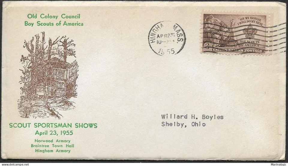 SKV) 1955. Estados Unidos. Scouts. FDC circulado XF. Foto 1 de 1