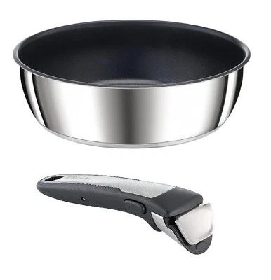 Tefal Ingenio Emotion Edelstahl Antihaft 24 cm tiefe Bratpfanne mit Griff - Bild 1 von 4