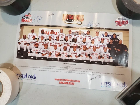 2007 NEW BRITAIN ROCKCATS 11x17” Team Poster multi signed autos Twins affiliate* Cover