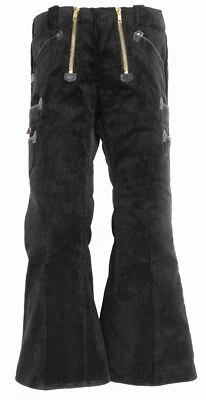 FHB Zunfthose GUSTAV Trenkercord Dreidraht mit Schlag 20 schwarz Echtleder 60064