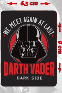 Imán de nevera de recuerdo de Star Wars - Darth Vader lado oscuro nos encontramos de nuevo por fin - Imagen 1 de 2