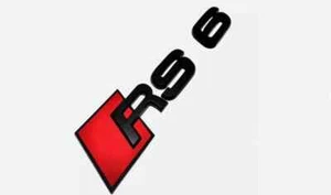 For Audi RS6 Car Rear Emblem Boot Trunk Badge Sticker Decal Logo Gloss Black - Picture 1 of 1