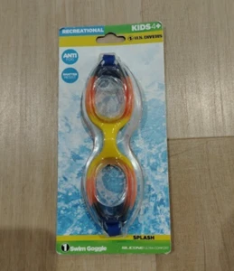 U.S. Divers Orange Blue Silicone Swimming Goggles Age Kids 4+ Recreational NEW - Picture 1 of 6