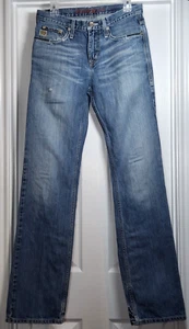 Cinch Jeans Herren 30x36 Blau Denim Straight Denim Whisker Distressed Patch - Bild 1 von 11