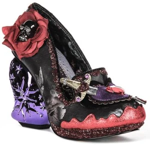 Irregular Choice Heart Breaker High Womens Heels Black Purple UK 3 - 8 - Picture 1 of 6