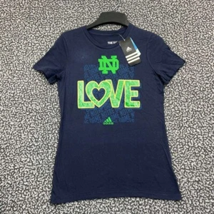 Notre Dame Fighting Irish Shirt Youth Large 14 Adidas Short Sleeve Crew Neck New - Picture 1 of 7