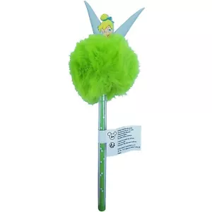 Disneyland Paris Tinker Bell Fluffy Pom Pom Ball Pen Biro Disney Parks Peter Pan - Picture 1 of 9