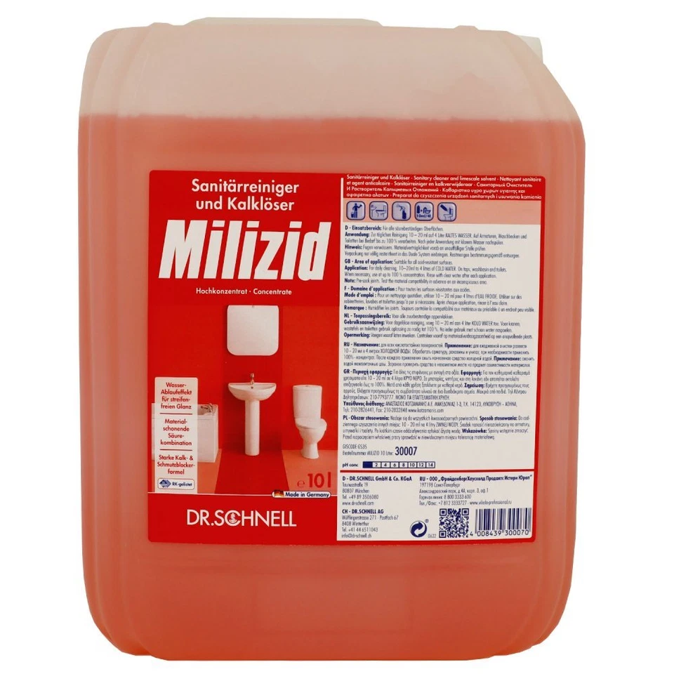 DR.SCHNELL Milizid Sanitärreiniger und Kalklöser - 10L