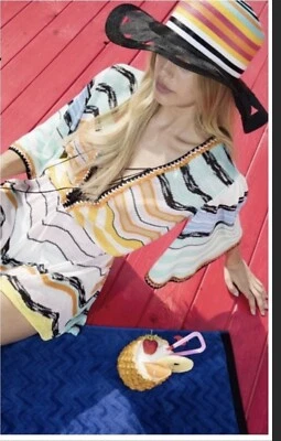 MISSONI MARE Rare Collector Lace up Knit Romper Swim Cover up EUR 42  US Medium - Image 1 of 4