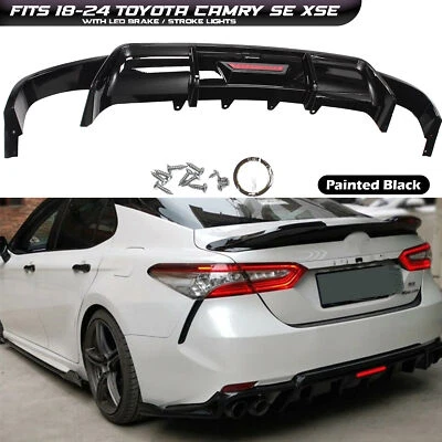 Диффузор кромки заднего бампера для Toyota Camry SE XSE 18–24 годов выпуска окрашенный стиль - Изображение 1 из 4