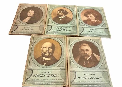 French Classics Illustres Vaubourdolle Athalie,Rimbaud,Mallarme,Daudet, Verlaine - Image 1 of 4