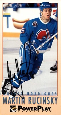 Martin Rucinsky - Signed 1993-94 Fleer PowerPlay Tall Boy Card #203 - Image 1 of 2