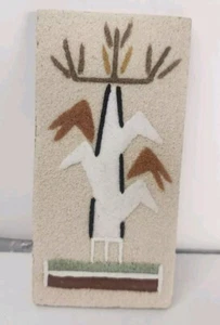 Indianer Sandmalerei "Tabak" signiert C. Coots Kuba New Mexico 6x3 Vintage - Bild 1 von 5