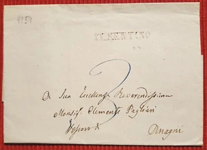 C1511-STATO PONTIFICIO, PREF.,DA MOROLO AD ANAGNI,LINEARE DI FERENTINO, 1859 - Picture 1 of 2