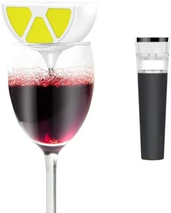 Mini aireador de vino eléctrico portátil y tapón de vacío para ahorrar vino - Imagen 1 de 7