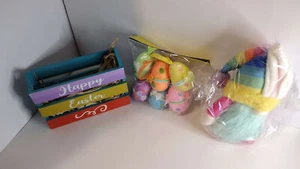 Easter Gnome Tray Decor Easter Day Party Decor Rainbow Gnome eggs - Picture 1 of 7