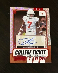 CADEN STERNS auto 2021 Panini Contenders Draft Picks RED EXPLOSION TEXAS - Picture 1 of 2