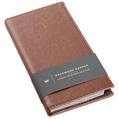 Hallmark Hermosa Llave Oro Rosa Delgada Cuero Guardián de Contraseña, 3.25" x 6.25" Foto 1 de 4