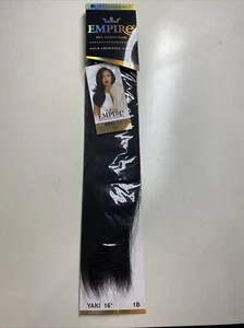 SENSATIONNEL_EMPIRE YAKI_100 %_Human Hair Weave Extension_16"_#1B - Picture 1 of 6