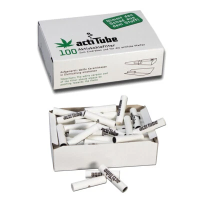 actiTube Aktivkohlefilter - Ø 8mm - im Set mit 10 - 500 Stück