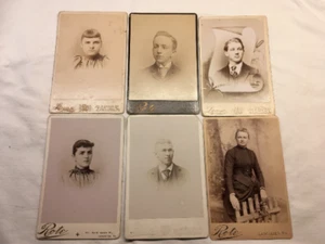 Sechs antike Kabinettfotos aus verschiedenen Studios in Lancaster Pennsylvania - Bild 1 von 9