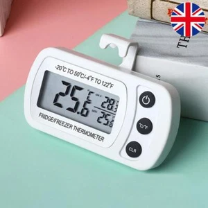 Digital Refrigerator Thermometer Large LCD Waterproof for Home Bars Cafe - Picture 1 of 18