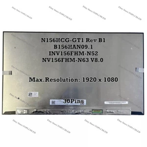 N156HCG-GT1 Rev B1 Fit B156HAN09.1 INV156FHM-N52 NV156FHM-N63 V8.0 400Nits eDP - Picture 1 of 1