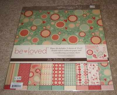 Kit de álbum de recortes y accesorios My Mind's Eye 12x12 ~ Sé amado... Amor/Corazones Nuevo en paquete Foto 1 de 2