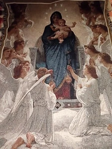 Virgin Mary with Angels & Jesus Cotton Woven Soft Blanket Pure Country Weavers - Picture 1 of 3