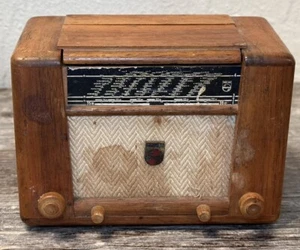 Seltene Vintage Philips Relatiegeschenk Holz Zigaretten Spieluhr Jolly Good Fellow - Bild 1 von 10