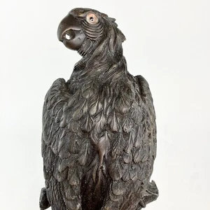 Theodore Alexander 17” Bronze Sculpture Macaw Art Decor Mid-century Modern - Picture 1 of 12